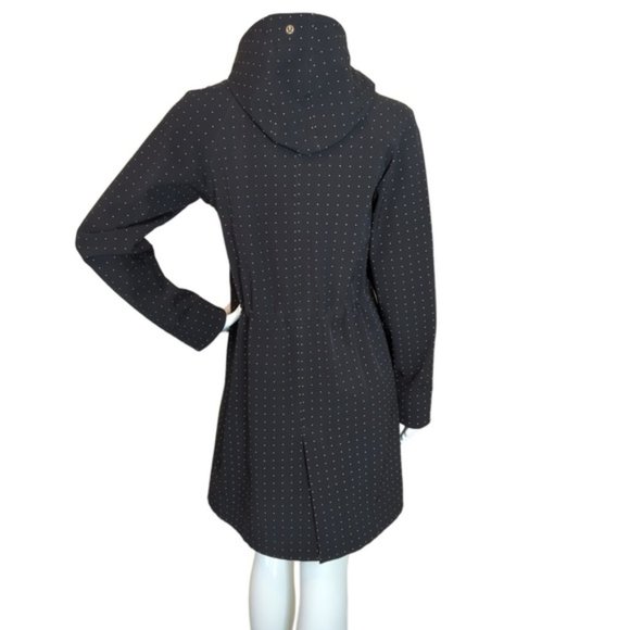 Lululemon Apres Black White Polka Dot Rain Jacket Hood SZ 6 - Picture 7 of 16